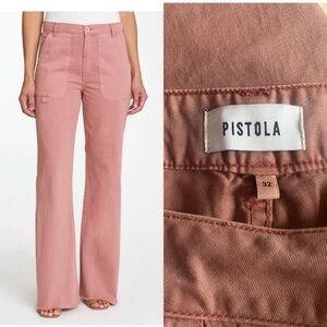 Pistola Sasha Cargo Wide Pants in Clay